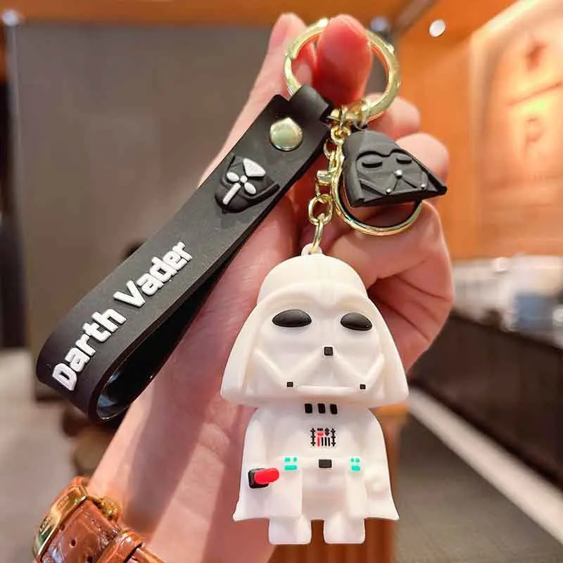 Disney movie Star Wars Darth Vader keychain Empire Stormtrooper Yoda doll boy backpack pendant gift