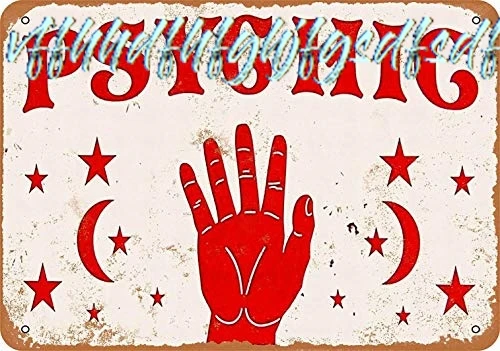 8 x 12 Inches Metal Sign - Psychic - Vintage Wall Decor Art sign