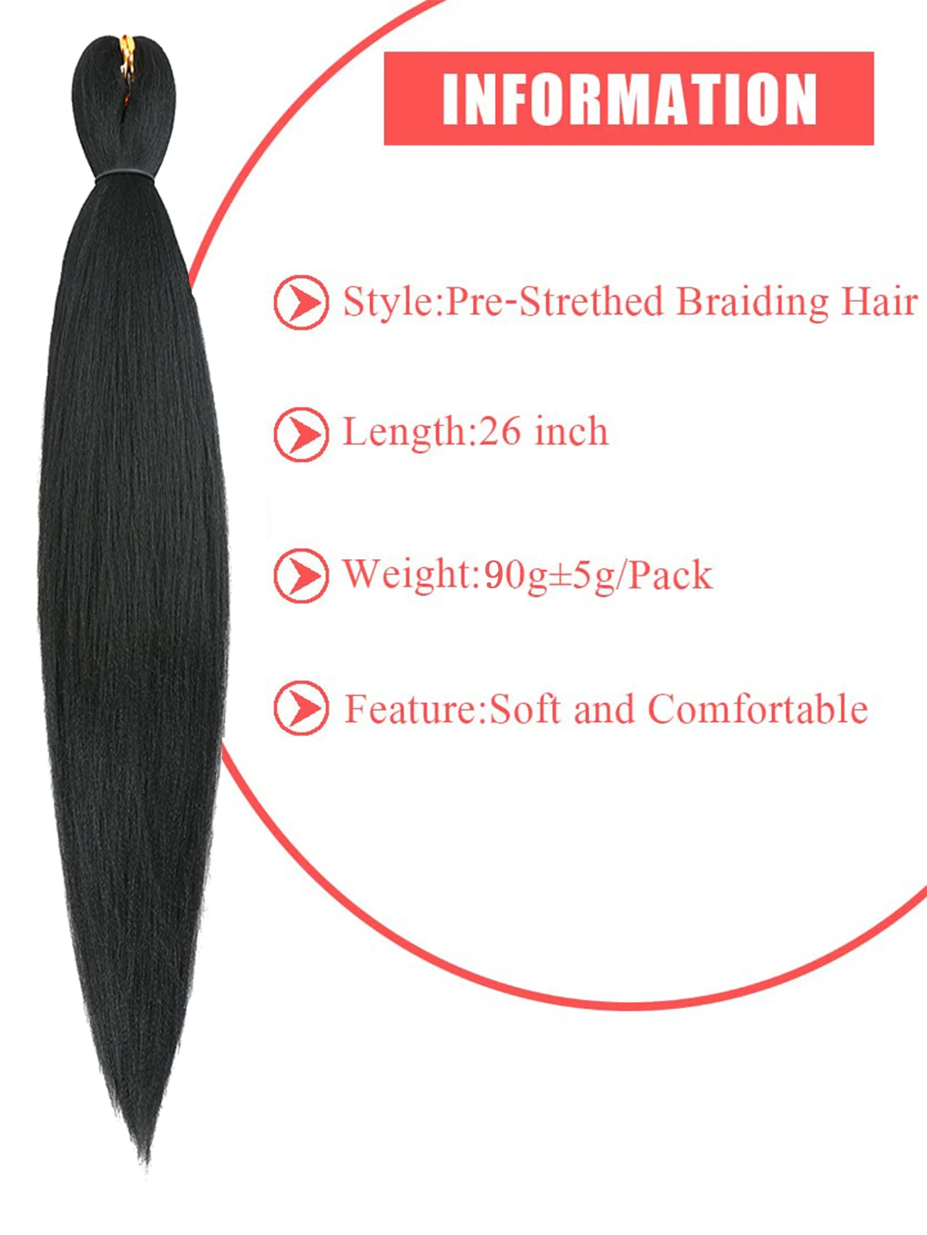 Pre Stretched Kanekalon Braiding Hair Extensions