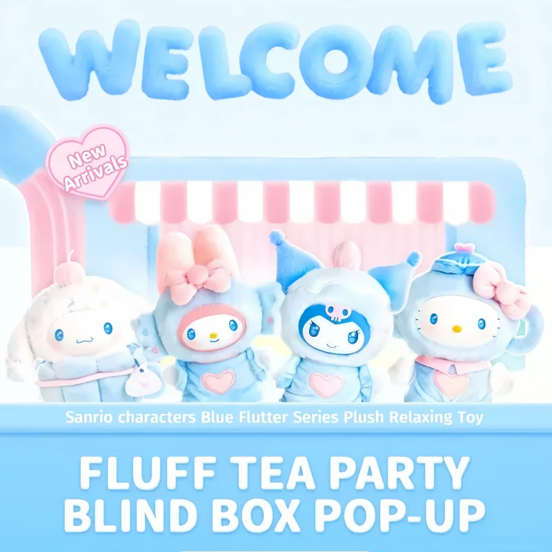 

Hello Kitty Blue Flutter Series, плюшевая расслабляющая слепая коробка, сингапурская ограниченная серия, подвеска, украшение для рюкзака, кукла, подарок для девочки