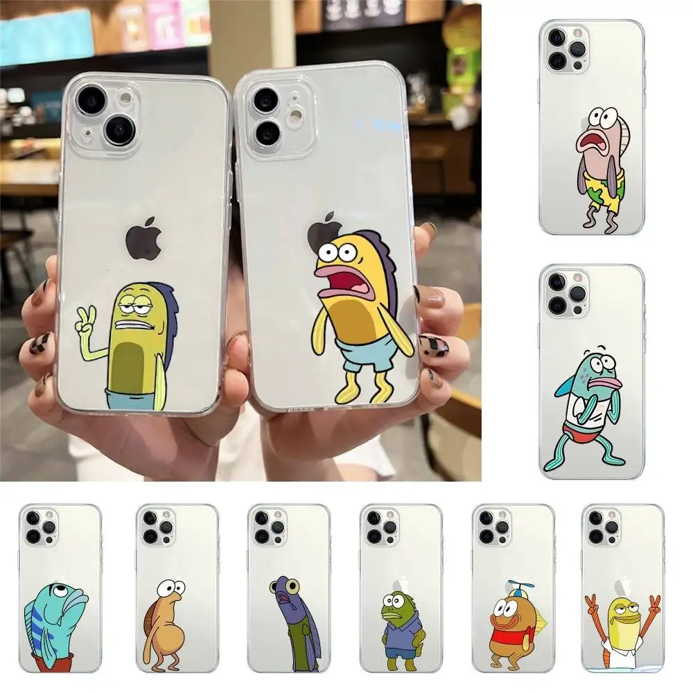 B-Bikini Bottoms Locals Phone Case For Iphone17 16 15 11 13 14 Pro Max 7 8 Plus X Xr Xs Max Se2020 12mini Transparent Cov