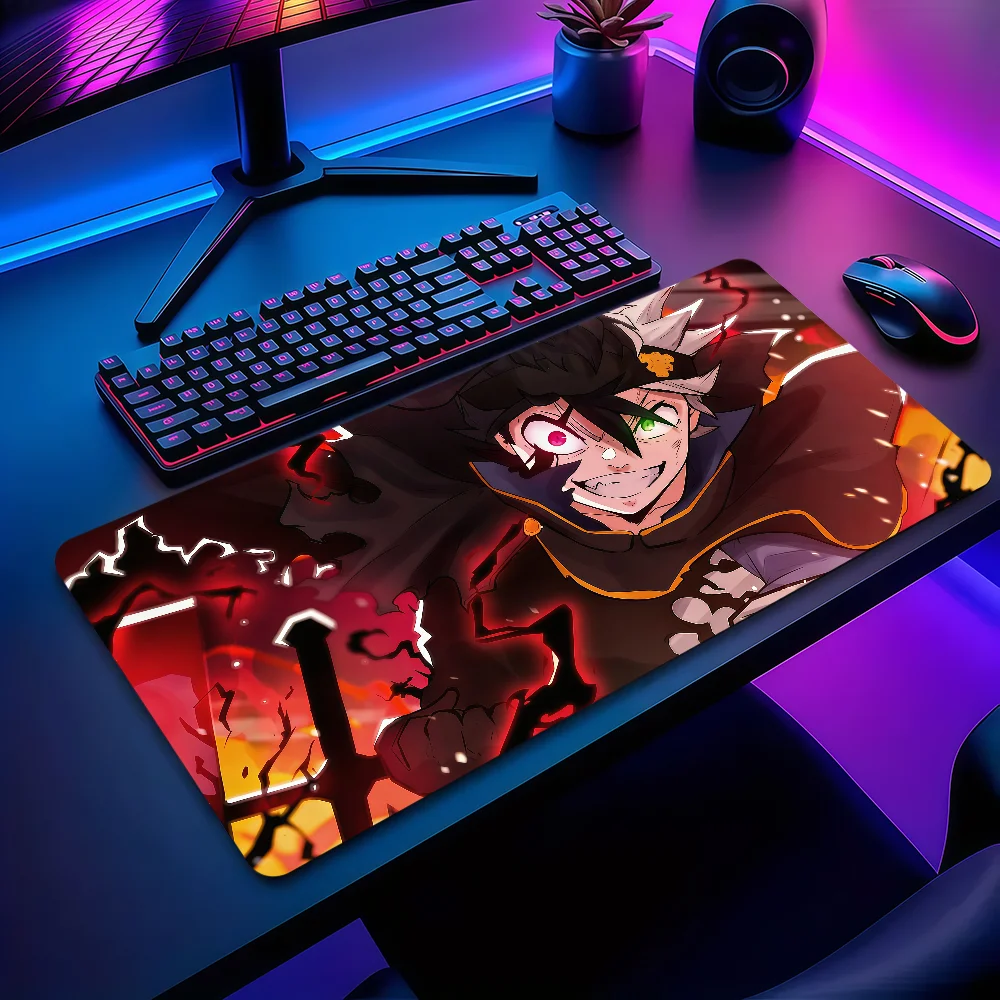 Anime B-Black Clover Mouse Pad Large Non-slip Lockedge Desktop Computer Desk Mat Keyboard Writing MousePad Office Gamer Student