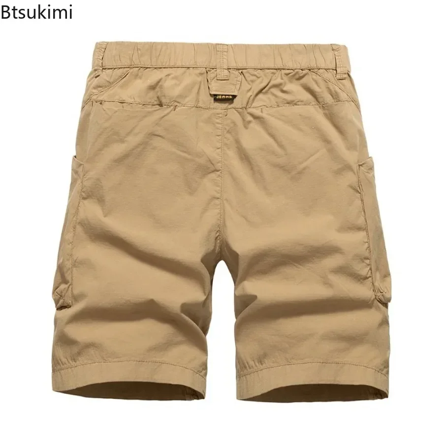Men's Casual Shorts Summer Military Cargo Short Trousers Cotton Loose Sweatpants Men Fashion Solid Multi-pockets Tactical Shorts