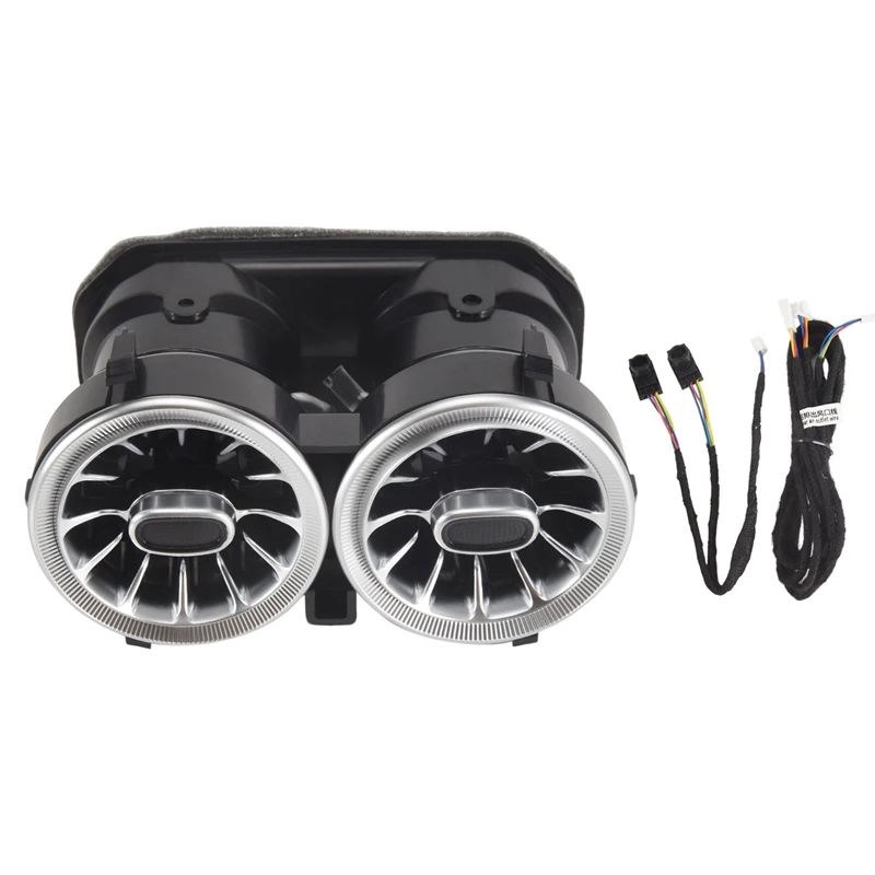 

For Mercedes-Benz A-Class W177 2019-2024 64 Colors Rear Air Conditioner Outlet LED Ambient Light Lamp Turbine Air Vent