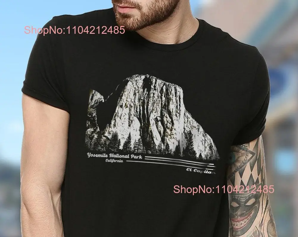 Yosemite National Park T Shirt EL Capitan Rock Climbing Parks Big Wall Free Solo Vacation long or short sleeves