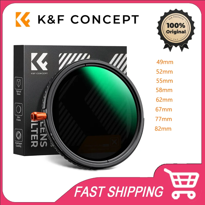 Original K&F Concept Nano‑X Series 3‑in‑1 ND2-32  Filter Kit UV CPL ND Filter Ultra‑Slim Multi‑Coated Camera Lens Accessories