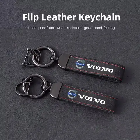 볼보 XC90 XC60 V50 S60 V70 V60 V40 S90 올스타 AWD XC40 S80 T용 자동차 로고 키체인 스웨이드 가죽 키링 액세서리