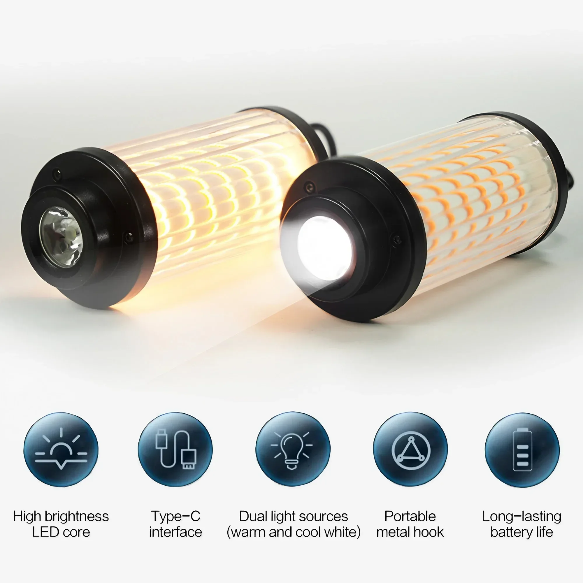 Outdoor Camping Flashlight with Type-C Charging XPG LED Powerful Work Light Outdoor Essential