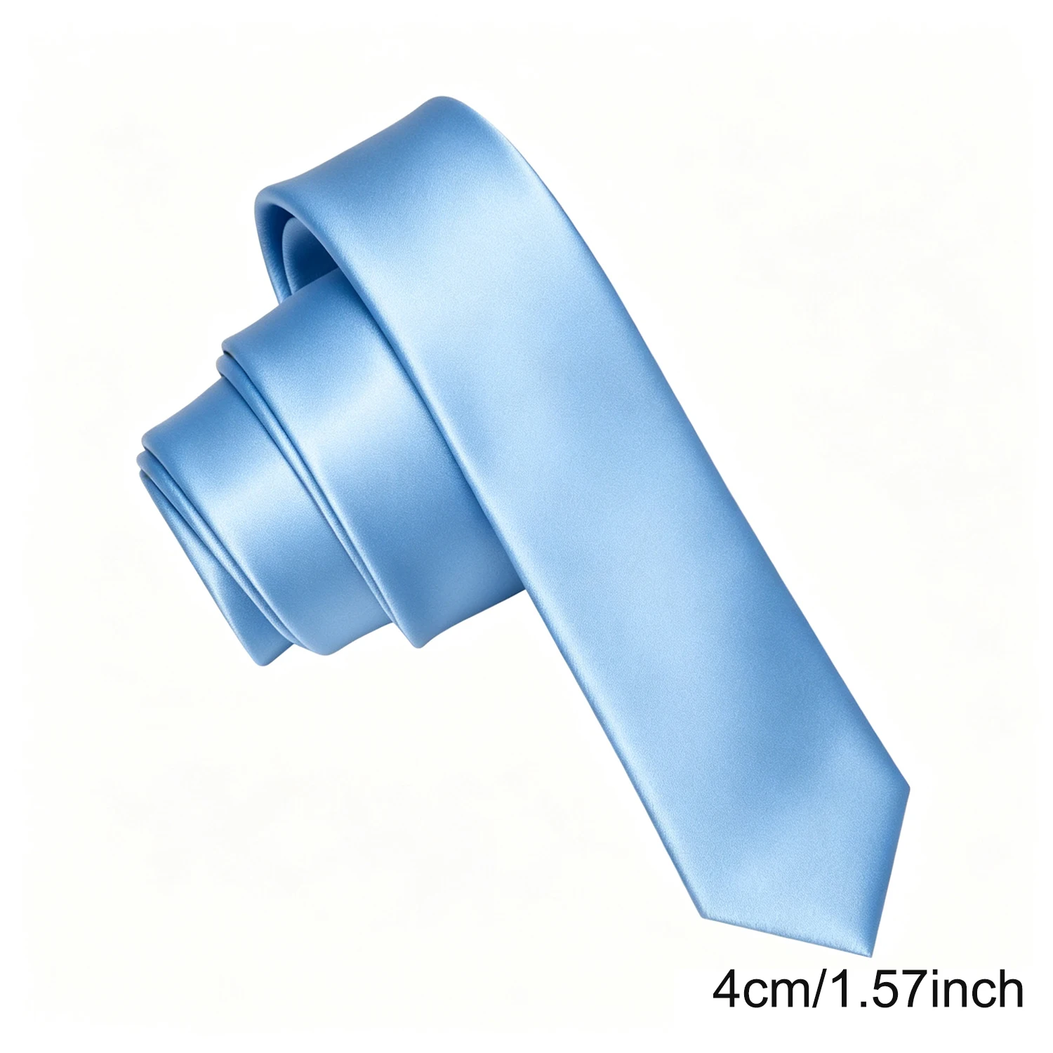 6 Modelle, grüne, lässige Krawatte, 4 cm breit, einfarbig, schmale Passform, handgefertigt, modische Herrenkrawatten für Hochzeiten, Partys und als Geschenk. – Detail 5