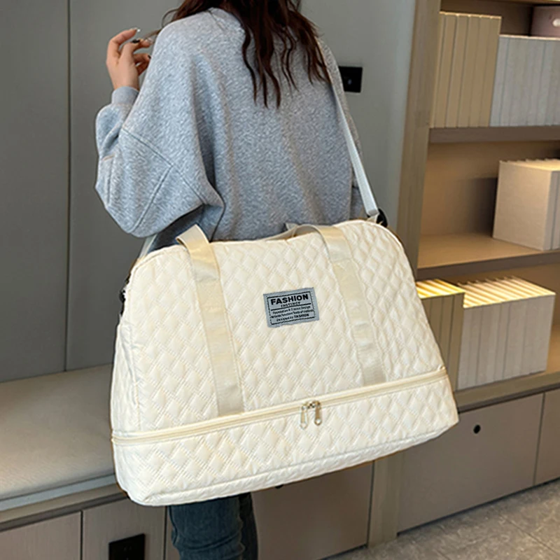 Set di borse da viaggio per uomo e donna con borsa per il trucco - Borsa in tinta unita - Essenziale per i viaggi - Conveniente e pratico