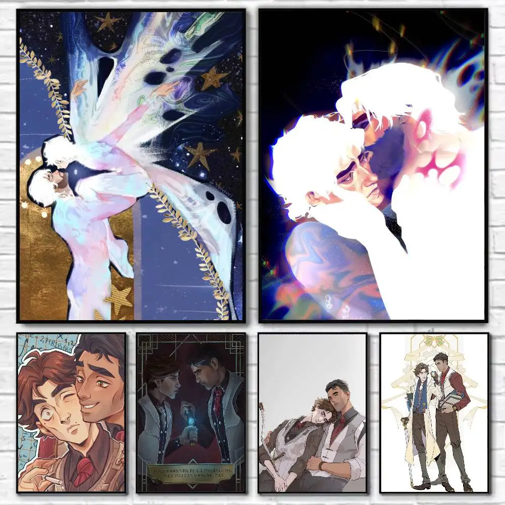 V-Viktor Jayce jayvik Poster Self-adhesive Art Waterproof Paper Sticker Coffee House Bar Room Wall Decor