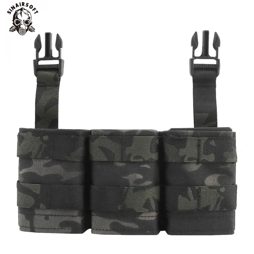 Tactical Military Airsoft FAST 7.62 AK47 Triple Magazine Insert Pouch (Middle) For LV119 FSCK AVS FCPC Hunting Vest Paintball