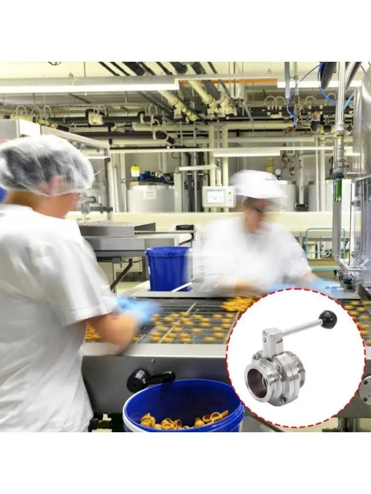 

652F Sanitary Clamp Butterfly Valves for Dairy Product Homebrewed Beer Enduring