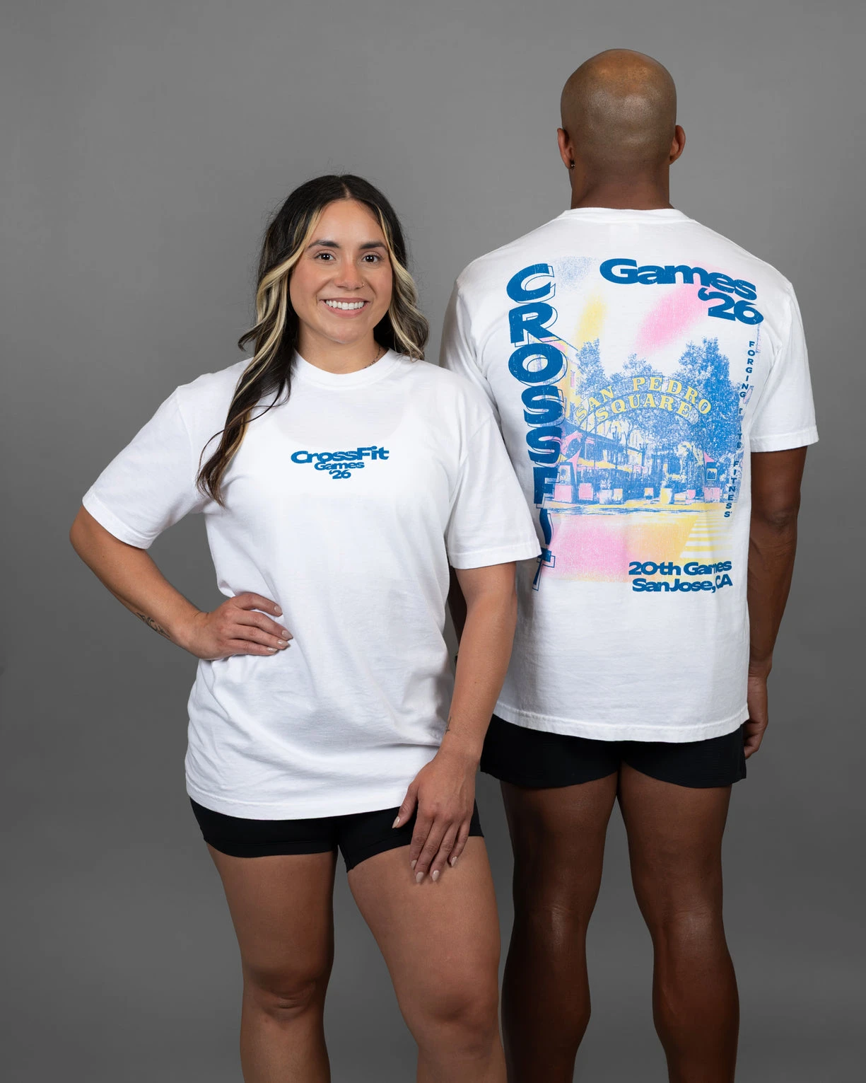 Games '26 San Jose Neon City Tee GYM Graphic Cotton Tee Printing High-end Luxury Unisex Style Both of Men and Women