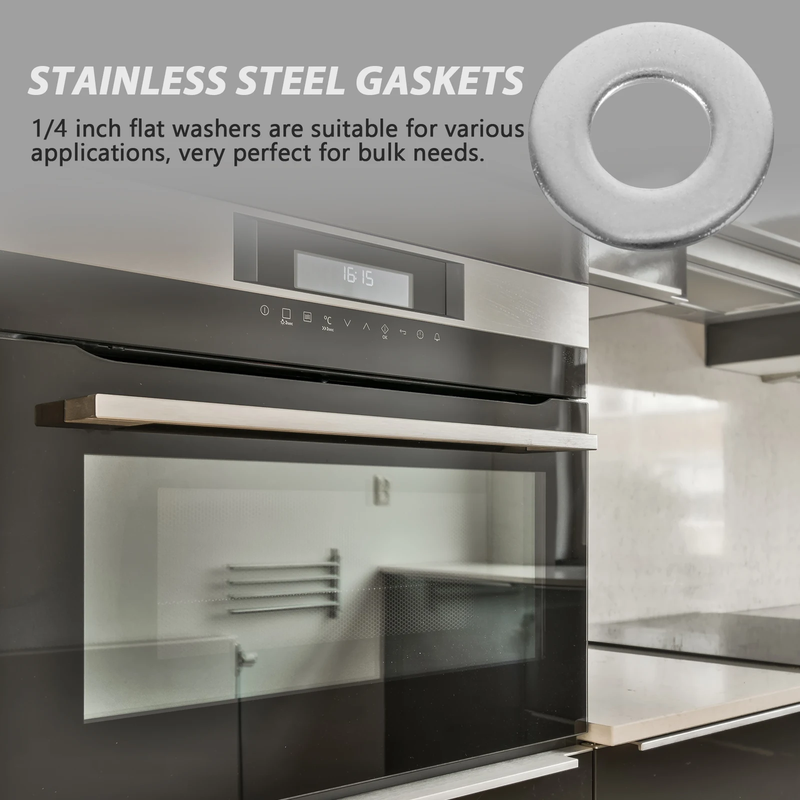 

80pcs Stainless Steel Flat Washers 1 4 Inch Precision Made for DIY Mechanics Bulk Repair Automotive Marine Electrical