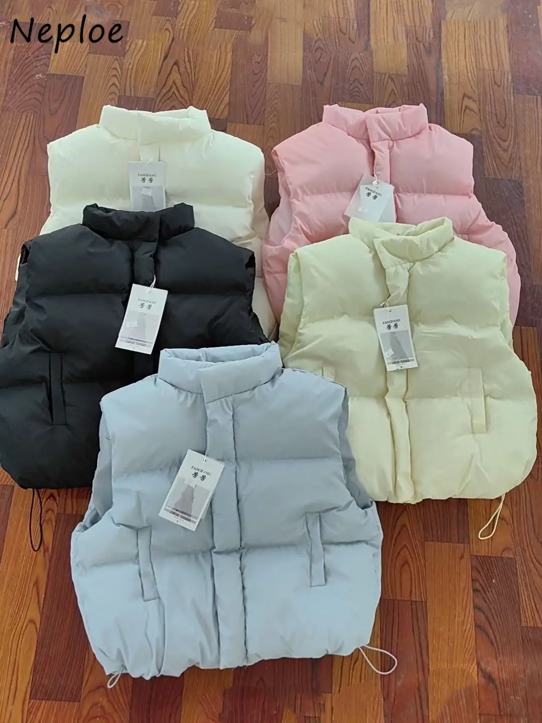 

Neploe Lovely Small Fellow Down Veste Femme 2025 Новый повседневный жилет меньшинств ярких цветов Короткая студенческая элегантная верхняя одежда в консервативном стиле