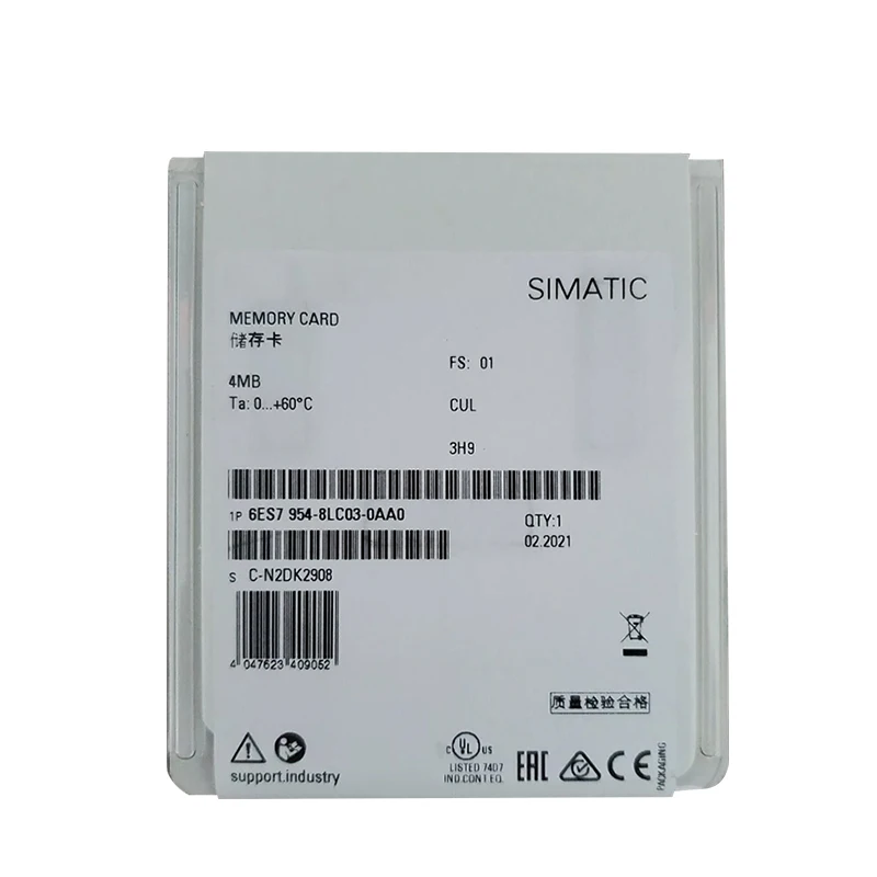 สินค้าพร้อมส่ง 6ES7 954-8LC03-0AA0 การ์ดหน่วยความจำ ของแท้ใหม่เอี่ยม  พร้อมบริการสนับสนุนด้านเทคนิค  ตัวควบคุม PLC