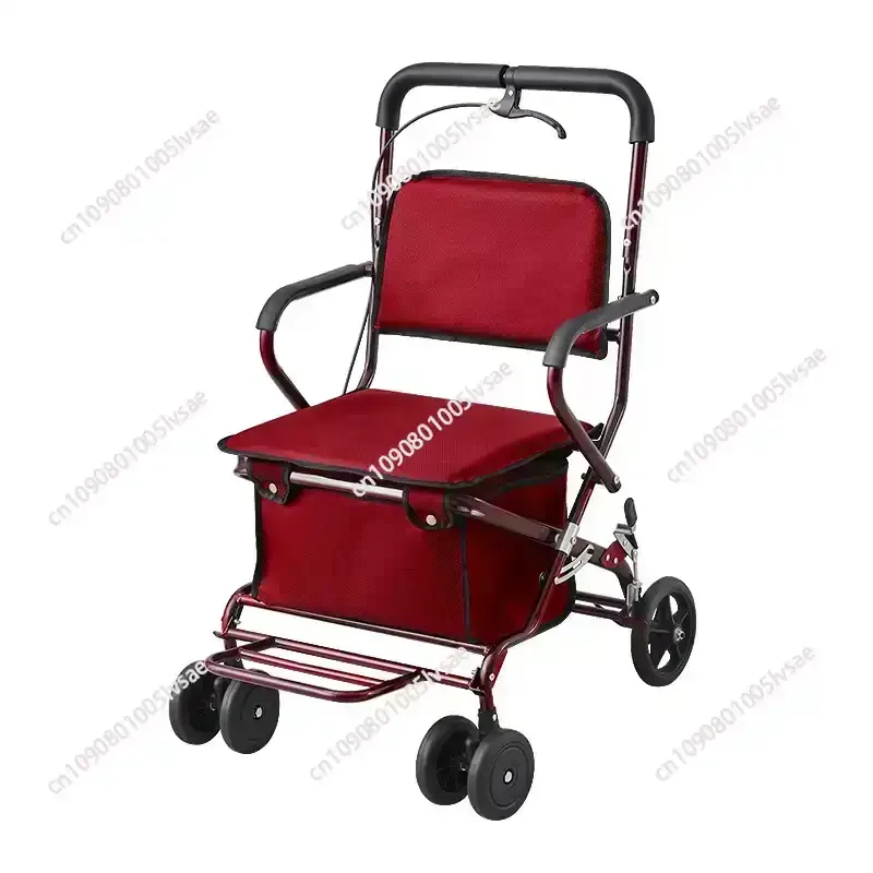 

Легкая тележка для покупок для пожилых людей можно толкать на четыре колесах, чтобы купить еду Тележка для пожилых людей безопасно расширена и увеличенная.