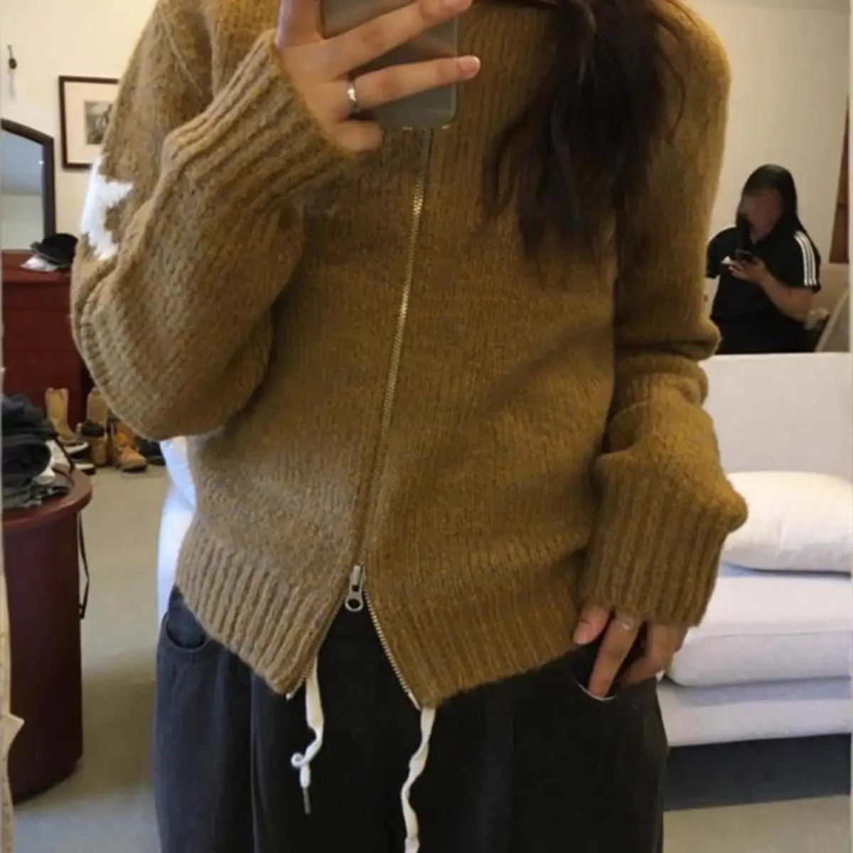 

Exclusive Design Ba 88 Star Casual Zipper Knitted Sweater Jaet Women's Faion Commute Sle Long Sve ort Length Car...