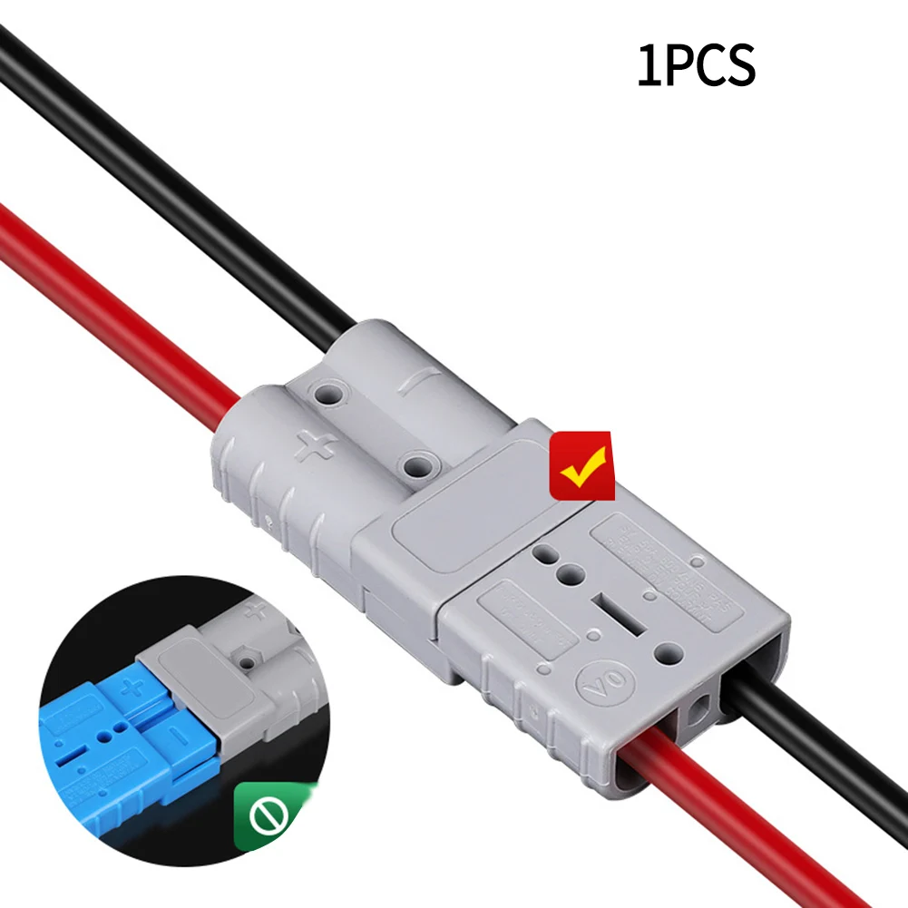 

50A Battery Connector For Anderson Forklift Vehicles Battery Connector With Wire Connector Plug Battery Adapter Accessories