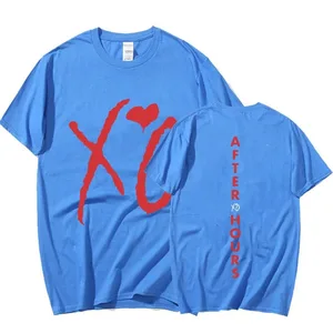 Männer und Frauen das Weeknd Xo After Hours Letters Print T-Shirt, Harajuku Hip Hop-Kleidung, Streetwear Baumwolle 6 Hauptverkaufshirt XO - №3