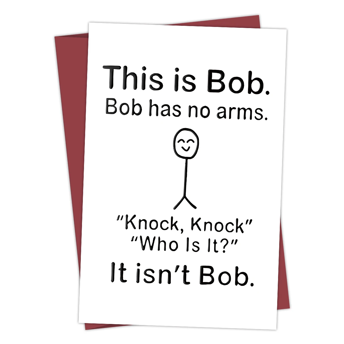 1PC Funny Creative Card,This Is Bob Bob Has No Arms,Funny Birthday Card With Envelope,Small Business Supplies,Thank YouGift Card