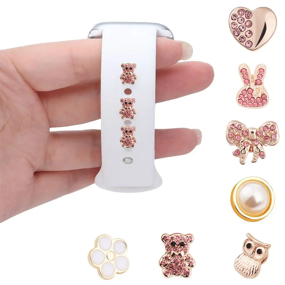 Devices Bracelet Decor Silicone Strap Decorative Nails Jewelry Accessories Rubber Bracelet Decoration Watchband Ornament