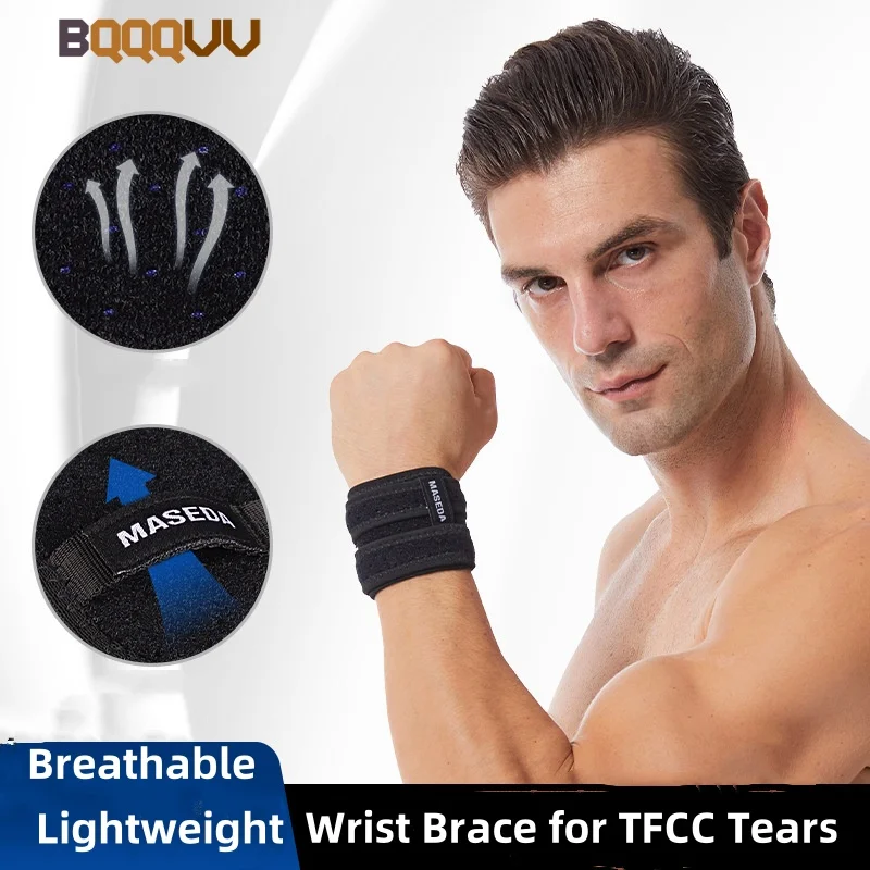 Nylon Wrist Brace for TFCC Tears, Adjustable Wristband, Wrist Wraps, Support for Fitness, Tendonitis, Carpal Tunnel, Pain Relief