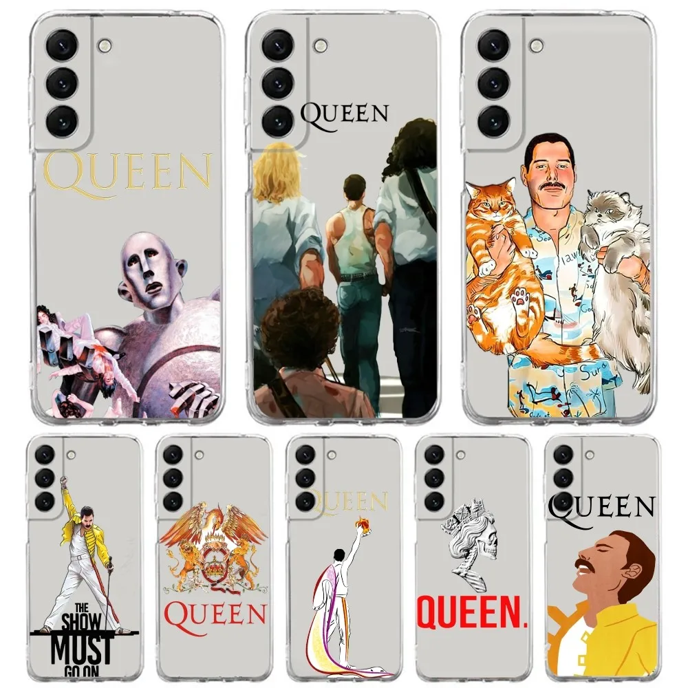 Band Q-Queen News of the World Phone Case Silicone For Samsung S30,S23,21,22,20 Ultra,S20 FE lite,PIus Note20ultra Cover Clear