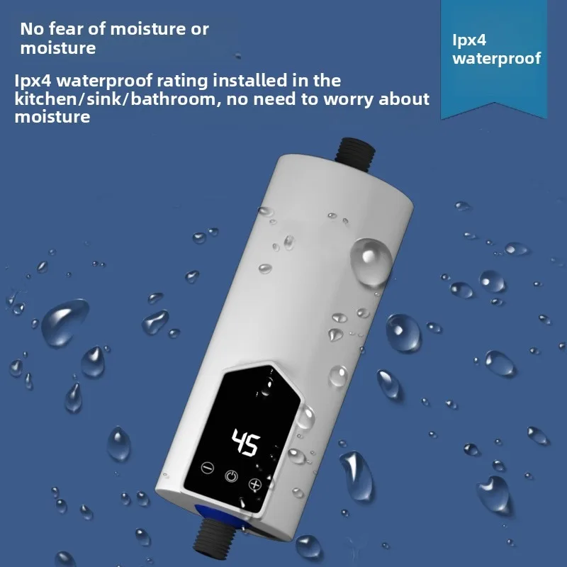 Instant Water Heater 220V 3000W-5500W Portable Electric Heaters for Bathroom Hot Water Shower and Home Kitchen Heating