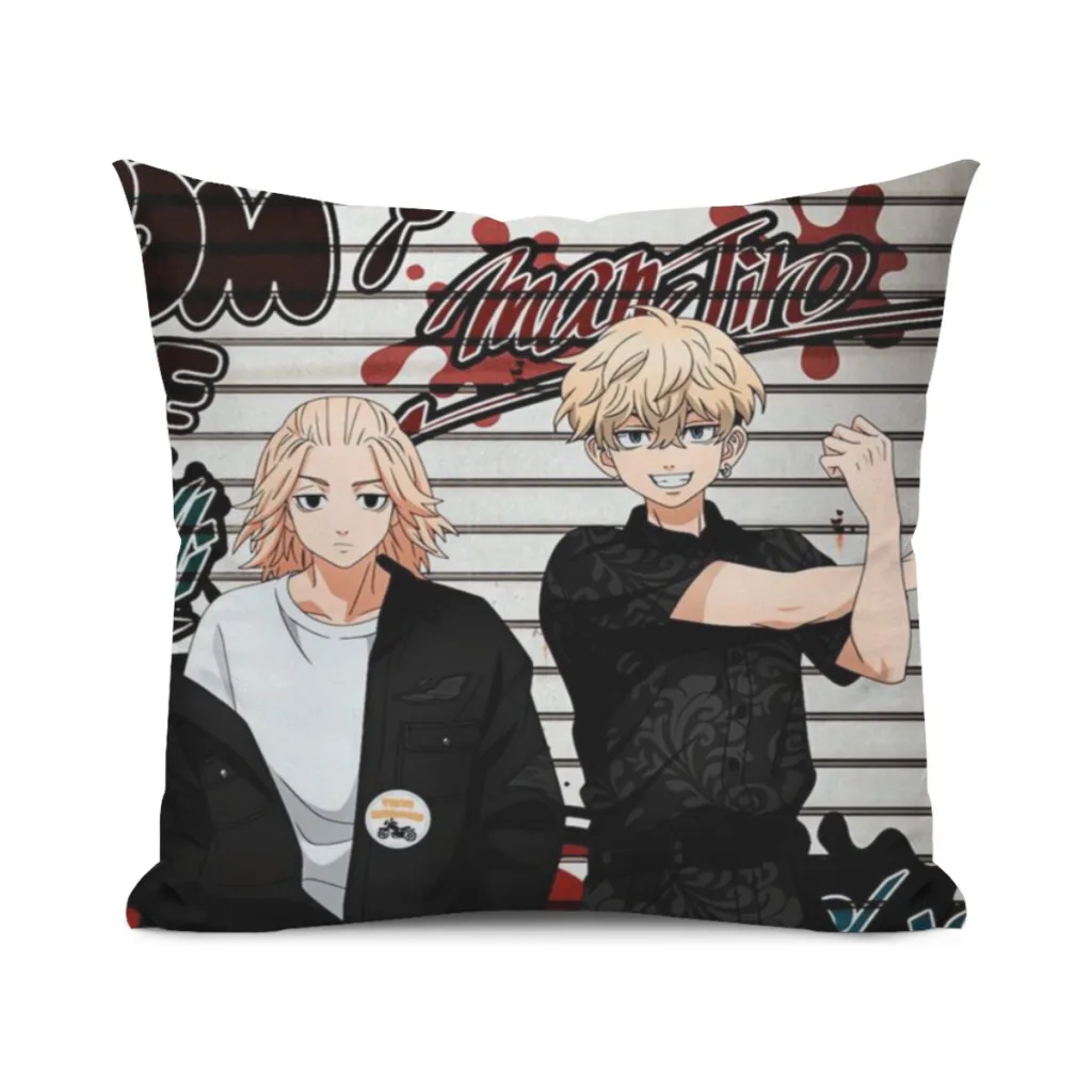 Anime-Tokyo-Revenger Cushion Cover 45x45cm Home Decor Sofa Pillow Home Pillowcase