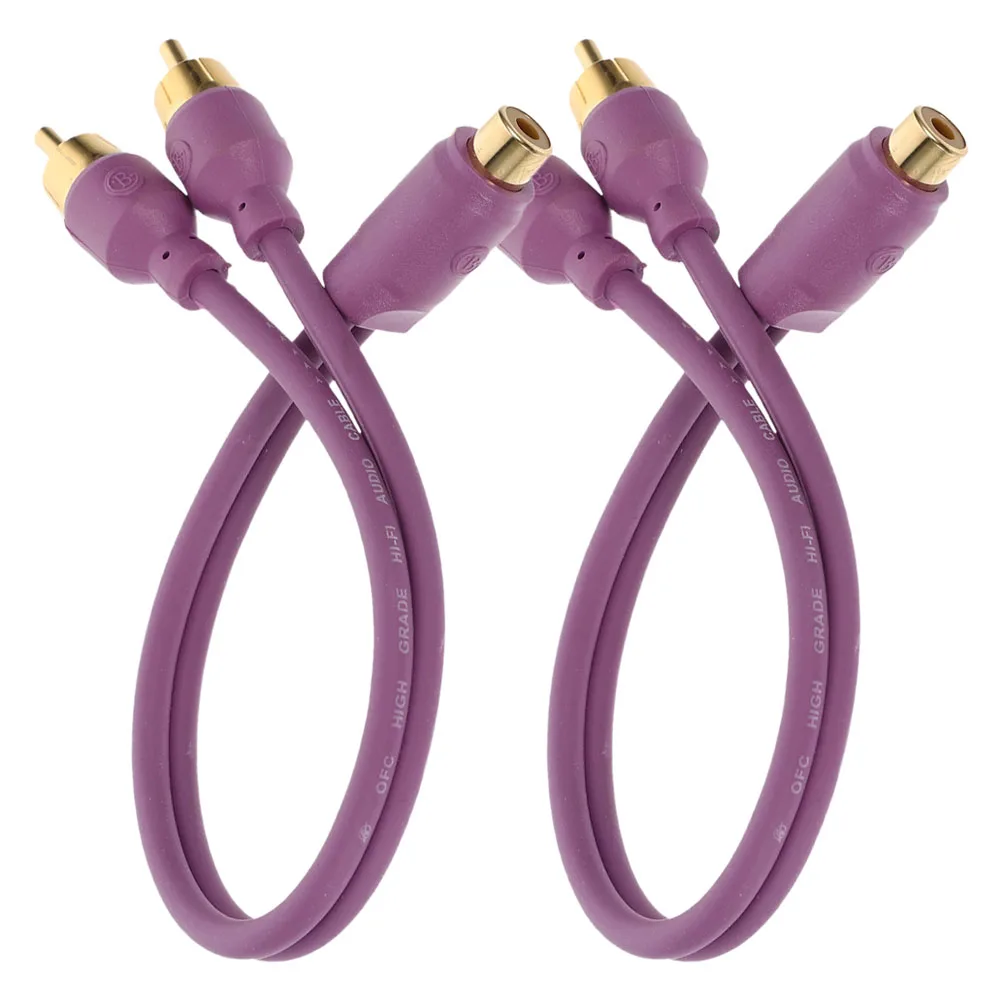 

2pcs Rca Modification Short Y Speaker For Amplifier Subwoofer Dual Headphone Splitter Stereo Splitter Audio Conversion Cable Rca