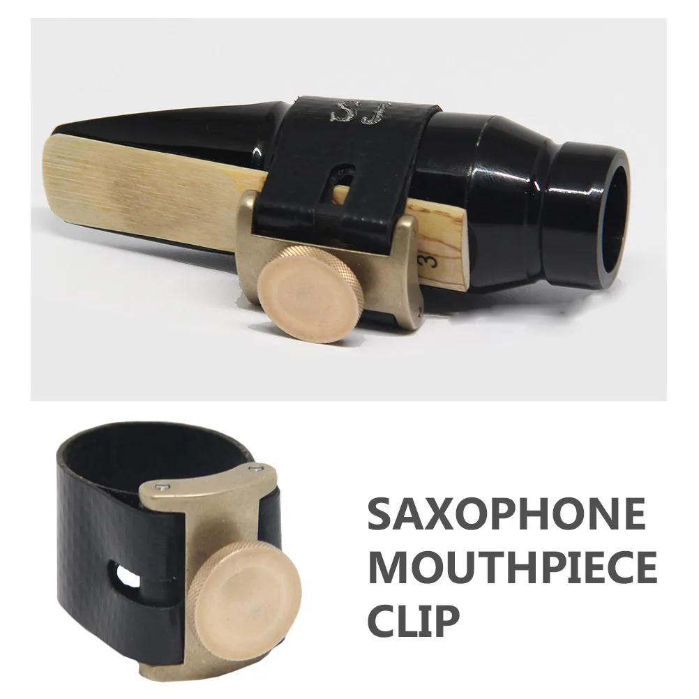 

Saxophone Mouthpiece Clip Metal Alto Sax Ligature Wind Instrument Accessory Tenor Saxophone Parts Mouthpiece Pad Black