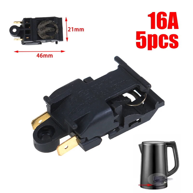 

5 шт., универсальный 16А, переключатель термостата для котла, электрический чайник, переключатель давления пара