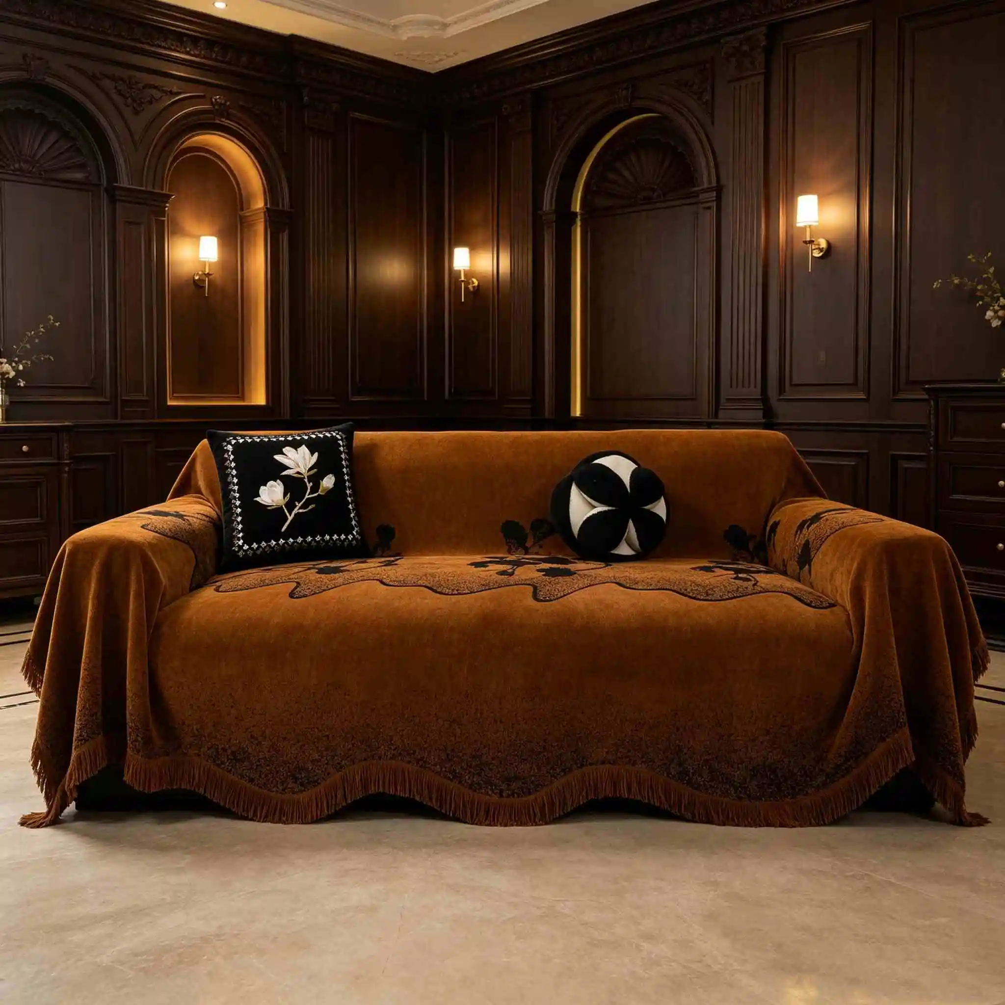 Thick Plush Sofa Blanket Multipurpose Furniture Cover Durable Fabric Dust-proof Anti-scratch Home Living Room Decor
