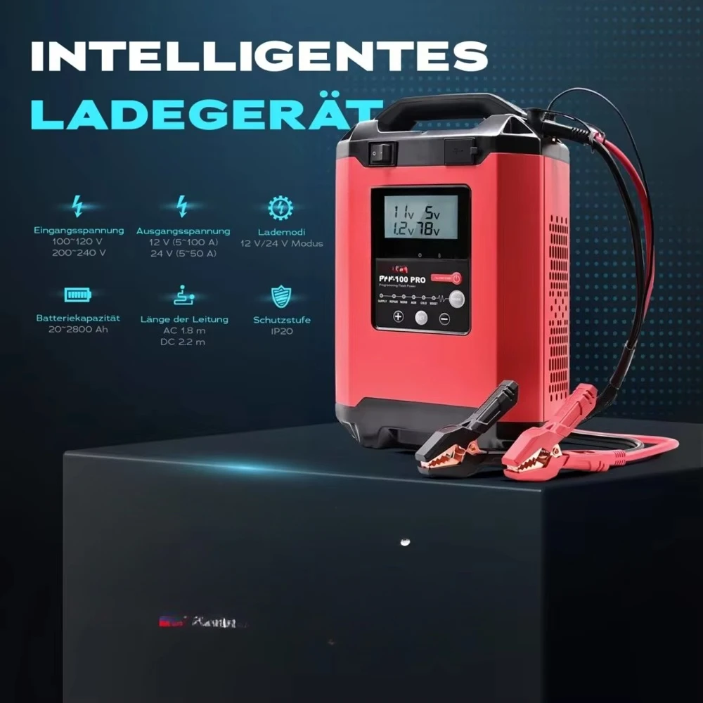 2026 PFP-100 PRO Automatic Voltage Regulator 12V/24V Battery Charger ECU Programming Flash MemoryBatteryOne-Year Warranty