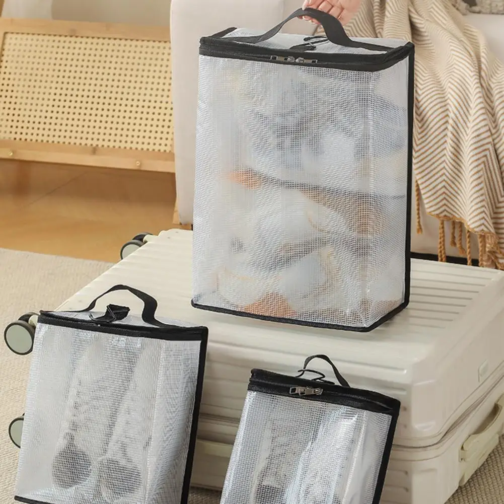 Hanging Shoe Organizer for Closet Travel Shoe Bag with Transparent Window Water-resistant Shoe Pouch for Suitcase for Closet