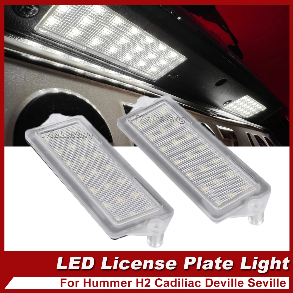 12V Waterproof LED Number Plate Lamp For Hummer H2 2003-2007 For Cadiliac Deville Seville White License Plate Light Assembly