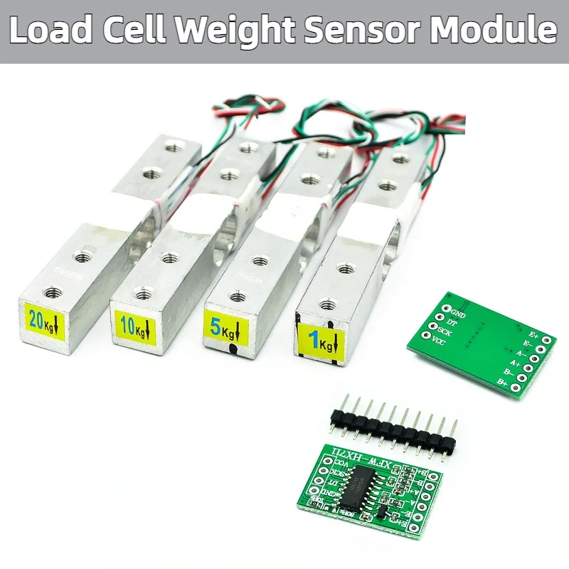 

Load Cell Weight Sensor 1KG 5KG 10KG 20KG HX711 Module Electronic Scale Aluminum Alloy Weighing Pressure Sensor AD Module