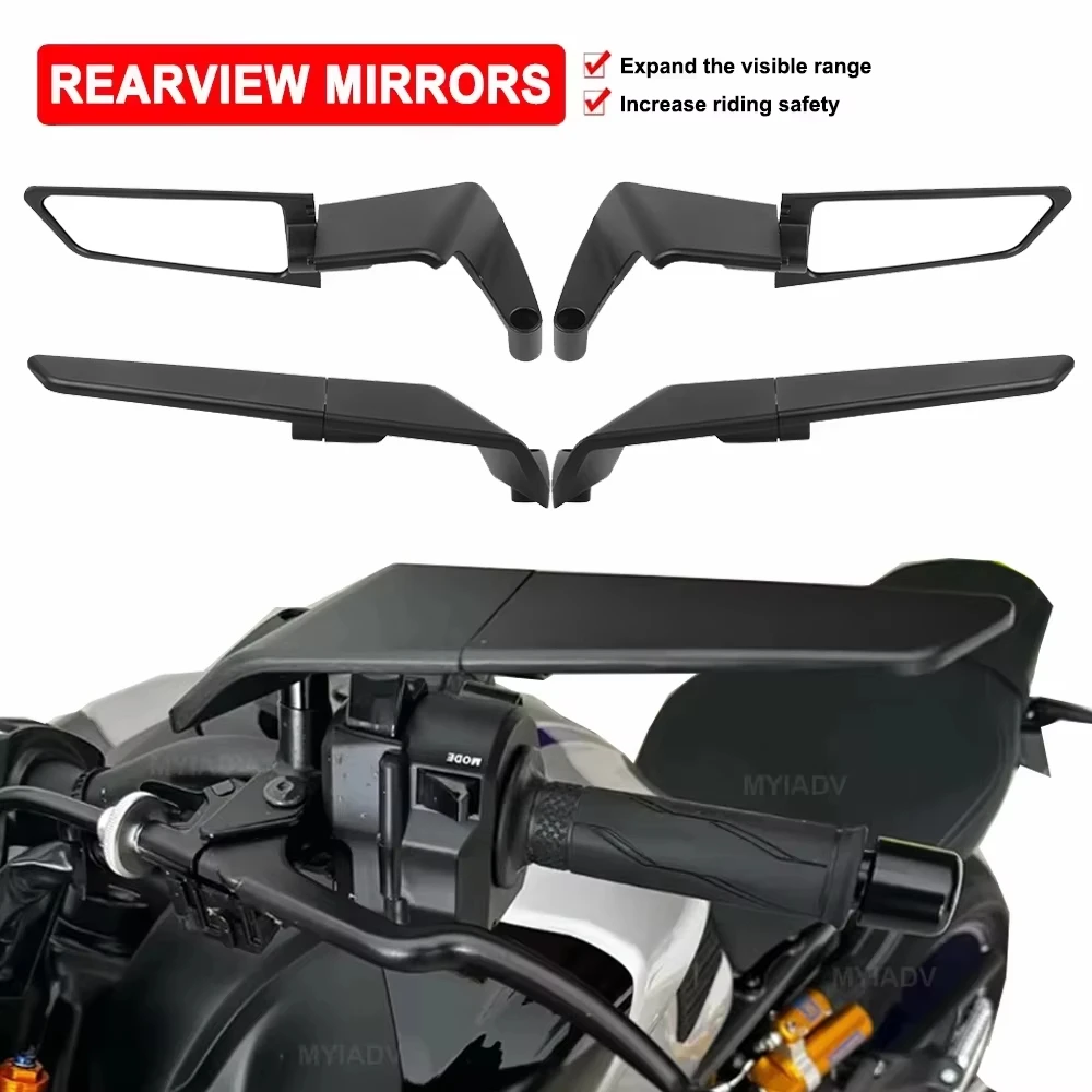 Motorcycle Modified Wind Wing Reflector Black Rearview Mirror For Keeway K-Light RKR RKV RKF Hurricane 50 Vieste 300 Cityblade