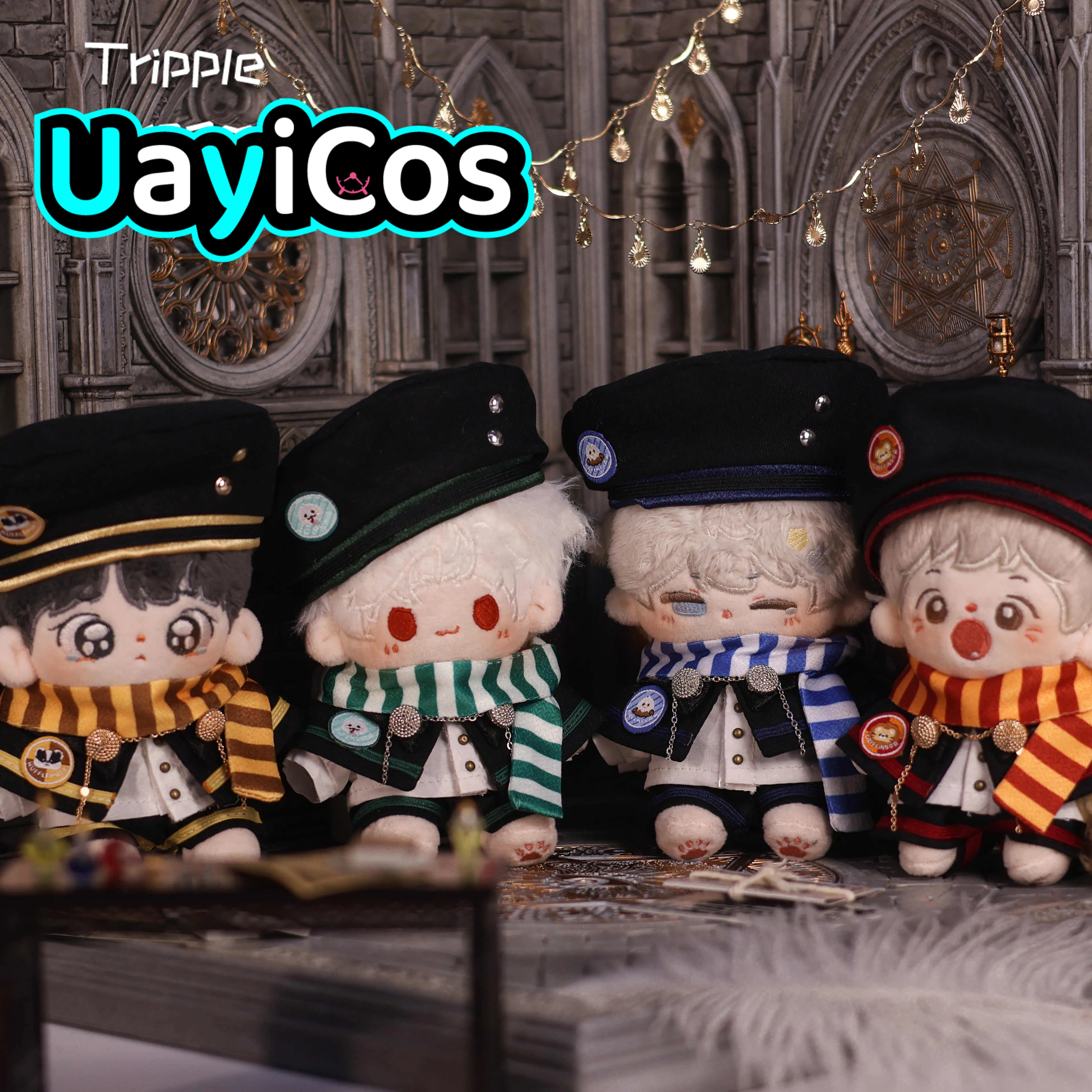 

Костюм для куклы 10 см: полосатый шарф, волшебный плащ, берет. Одежда для кукол, аниме-фигурок, игровых персонажей. Подарки для детей.