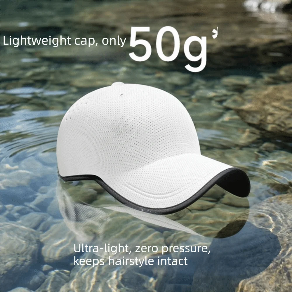 Quick Drying Seamless Baseball Cap Packable Breathable Foldable Visor Cap Lightweight UV Protection Causal Sunshade Summer
