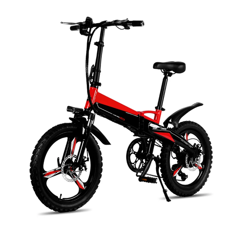 

20 Inch Built-in Cut-off Electric Bicycle Portable Strap E-bike 350W Lithium Battery Folding Electric Bike