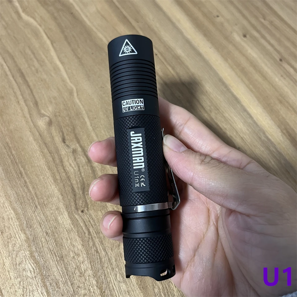 Jaxman U1 U1C U1S 365nm LED UV Torch Light 18650 18350 Battery Flashlight with Charger view 2