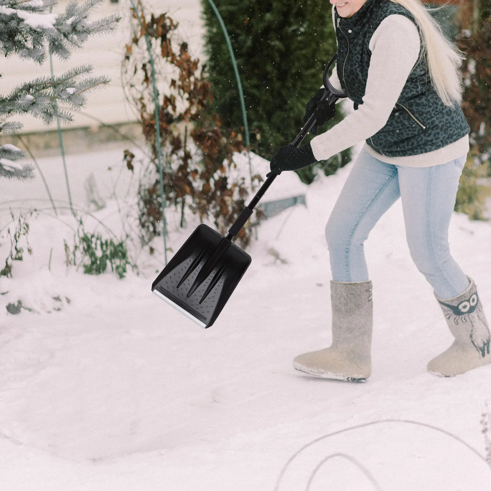 

Набор для уборки снега с автомобиля: гибкая щетка и скребок для льда, сверхпрочный очиститель для лобового стекла и подъездной дорожки, зимние аксессуары для авто