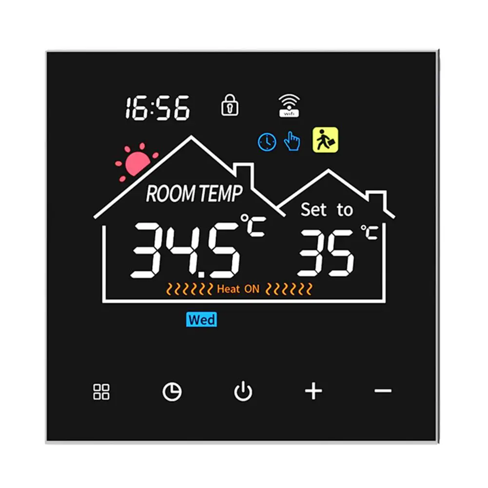 

Energy Efficient Heating Solution Remote Access Thermostat Touch Control Thermostat Manual Auto Mode Child Lock Feature