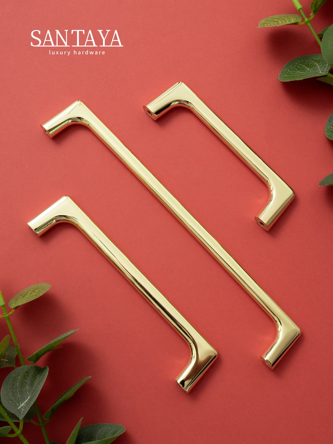 

Shining Golden Cabinet Pull Modern Minimalist Style Cabinet Handle Drawer Handle Wardrobe Cabinet Door Handles