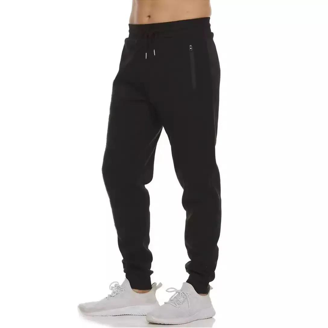 

Men's Sweatpants with Side Zipper Pockets Elastic Waist Joggers Casual Track Pants Baggy Sport Fitness Gym Clothing