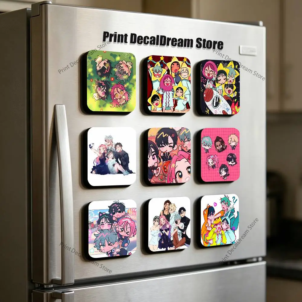 A-Alien Stage Game Cute Cartoon Anime Refrigerator Magnets Soft Magnetic Heat Transfer Refrigerator Magnets Gift