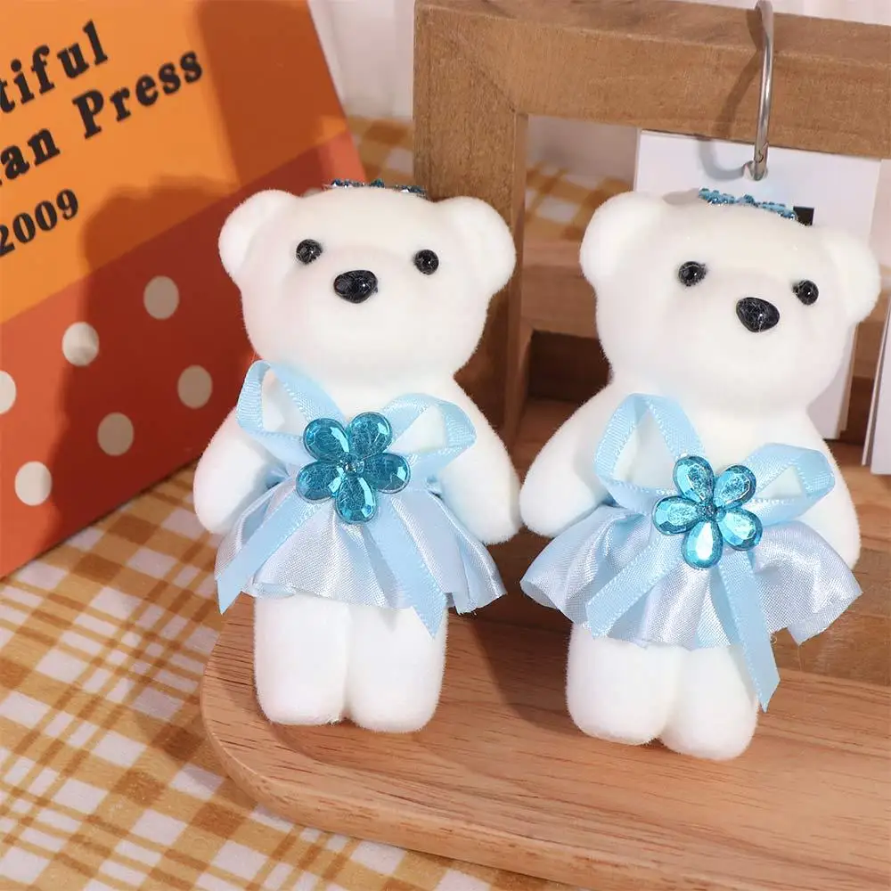 10 قطعة/المجموعة رغوة الدب الدب أفخم رغوة اللعب أفخم دمية أفخم الحيوان الدب الصغير زهرة باقة DIY 10 سنتيمتر الكرتون باقة دمية